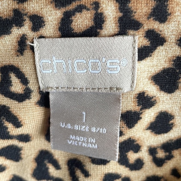 Chico's Leopard-Print Ponte Jacket Black/Brown - Picture 8 of 12